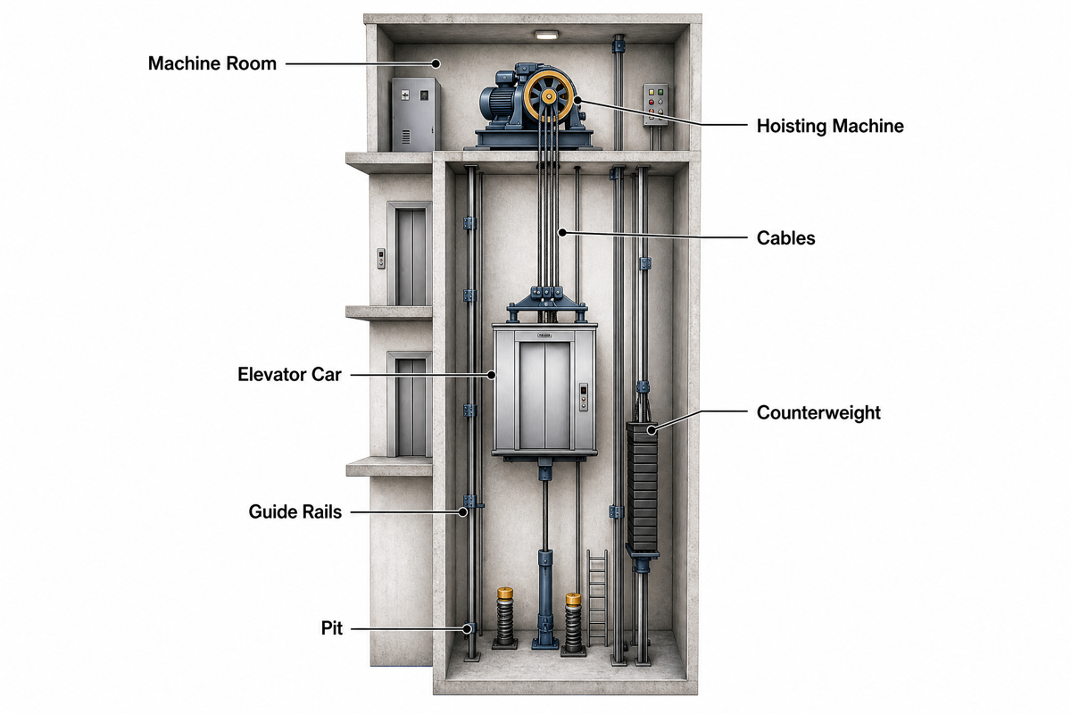 Geared Elevator
